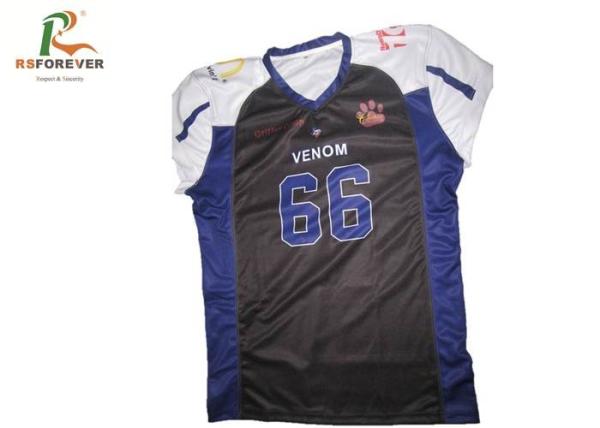 Customized Short Sleeve Football Jerseys , Dye Sublimated Football Jerseys 160