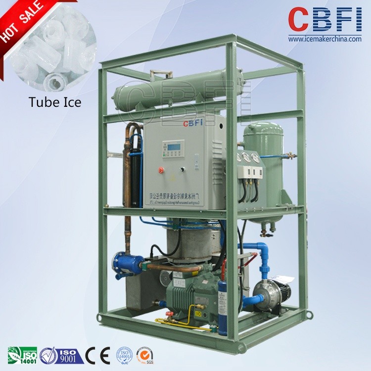 5 Ton Automatic Ice Tube Machine Edible Germany Compressor Easy Control