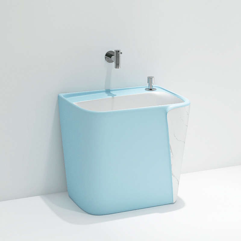 rectangular Ceramic Mop Sink Blue Black Pink Light Grey Green color