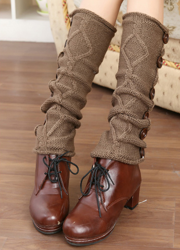 women deer snowflake jacquard knit boot socks wood feel casual wool acrylic, socks, warmer