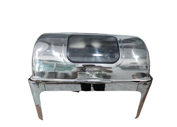 Heating Buffet Stainless Steel Stove Full Flip Soup Stove Hotel Breakfast Rectangle
