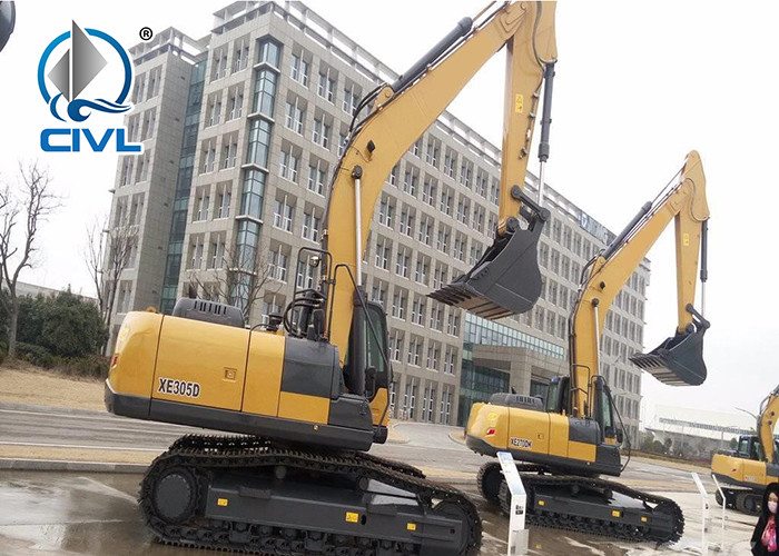 New 30ton Large Hydraulic Crawler Excavator 1.6m3 Bucket Capacity Yellow Color