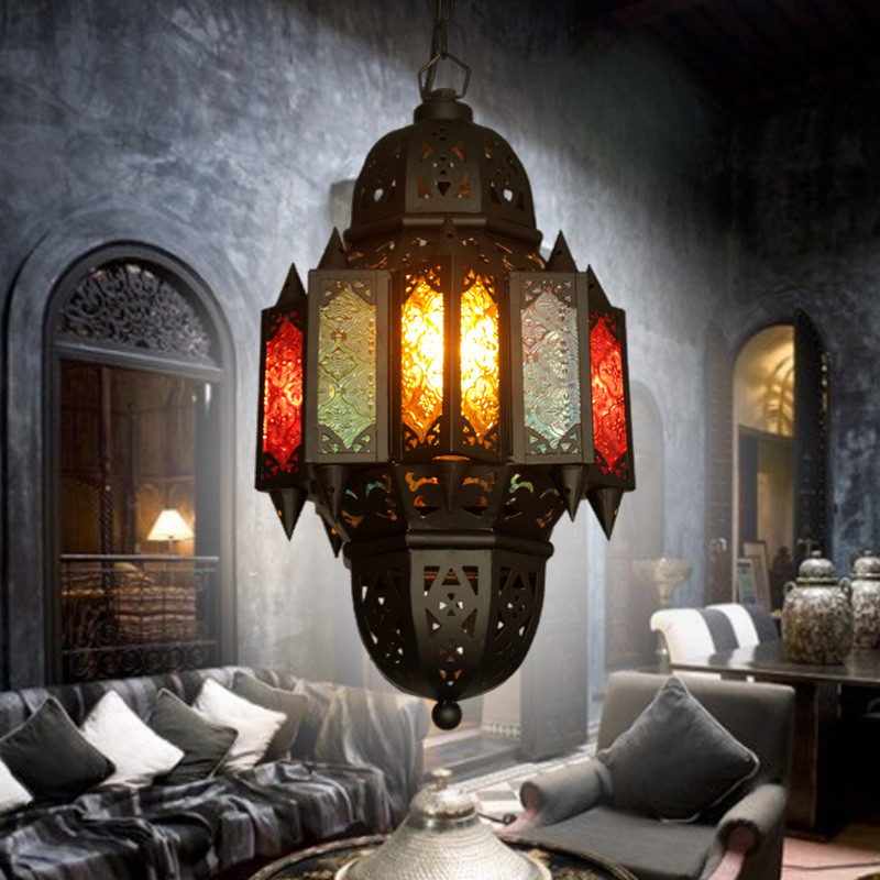 Bohemia Black coffee shop pendant lights Southeast pot color bar garden pendant lamp(WH-DC-40)