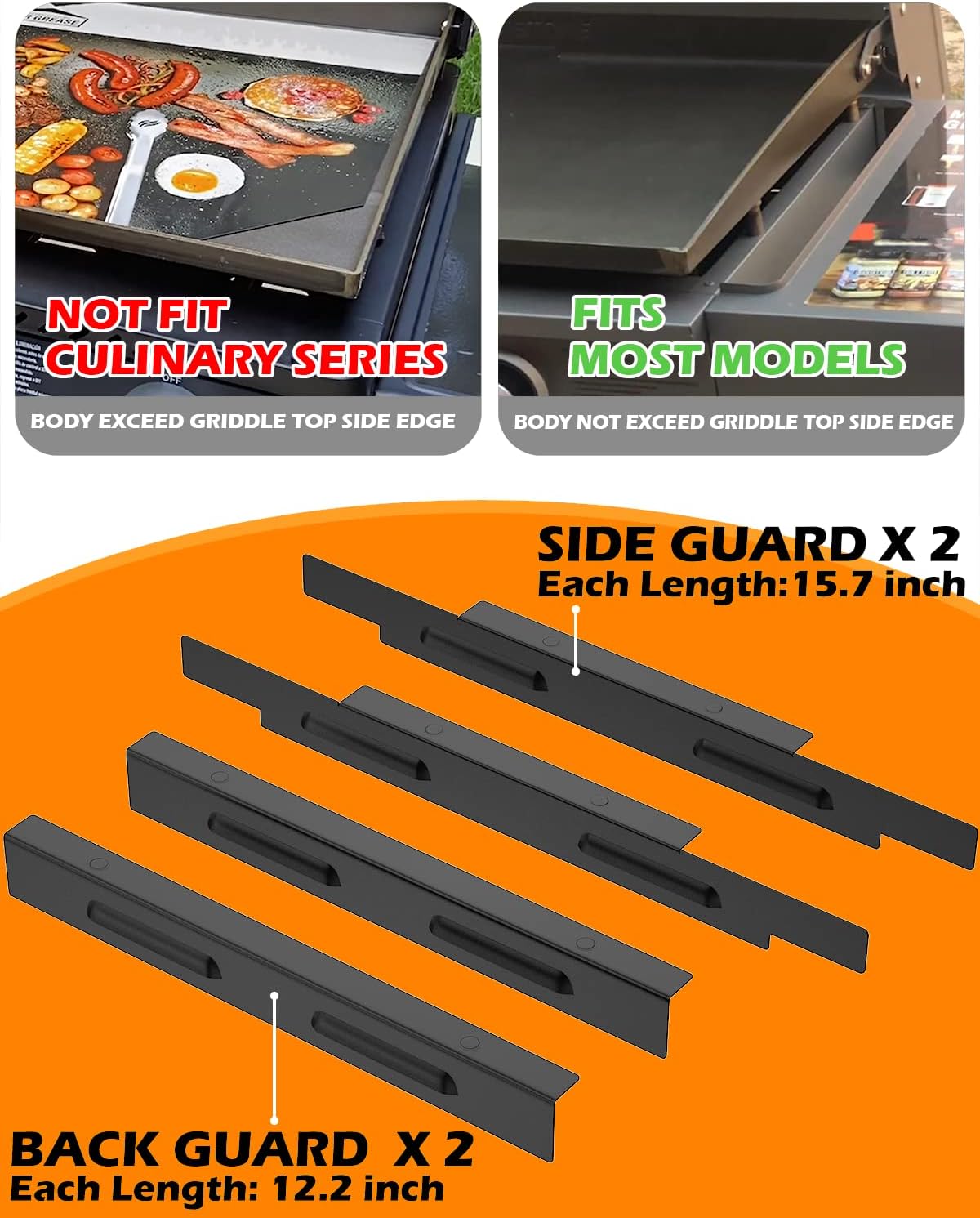Magnetic Wind Screens for Blackstone 28 inch Griddle Protect Flame Hold Heat Side Shelf
