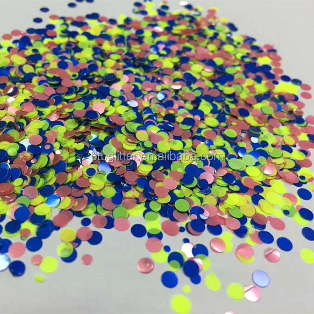 Excellent Nail Art Effect Matte Red 1mm 2mm 3mm Glitter Dots Polyester Powder for Ramadan Graduation Party Decorations