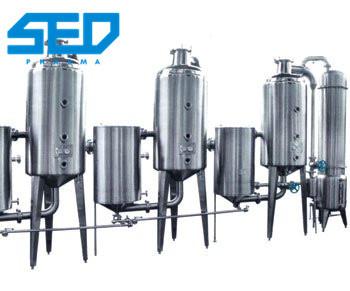 Double Effect Herbal Extraction Equipment For Evaporating Concentrating Liquid