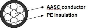 600V LLDPE Insulation AASC Conductor 1/0 AWG Covered Line Wire Cable Sun Resistant Overhead Cable