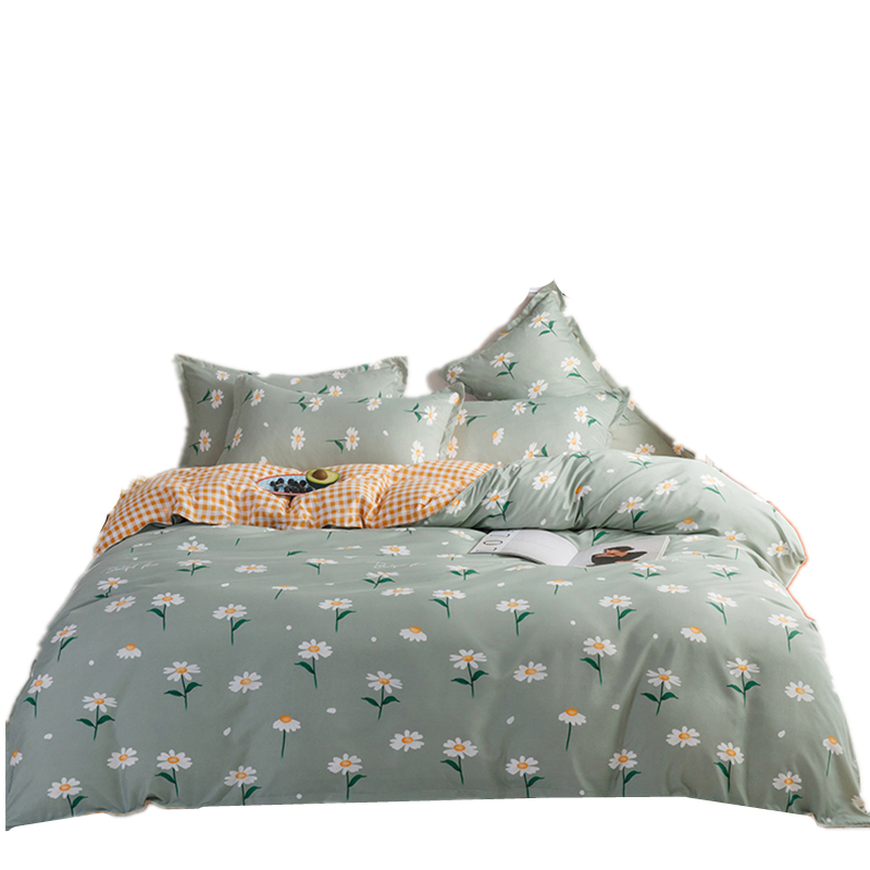 Transform Your Bedroom with 100% Polyester Printed Plant Design Bed Sheets and Cases