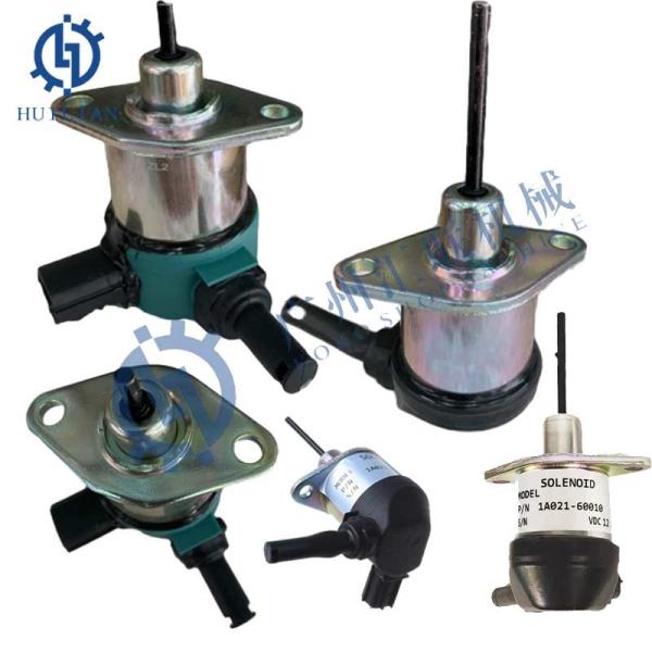 1A021-60010 Solenoid Valve 17208-60015 Fuel Shut Off Solenoid for Kubota V1505T