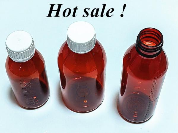 3oz 4oz 5oz Amber Pet Cough Syrup Liquid bottle Round Medicine oral liquid Syrup