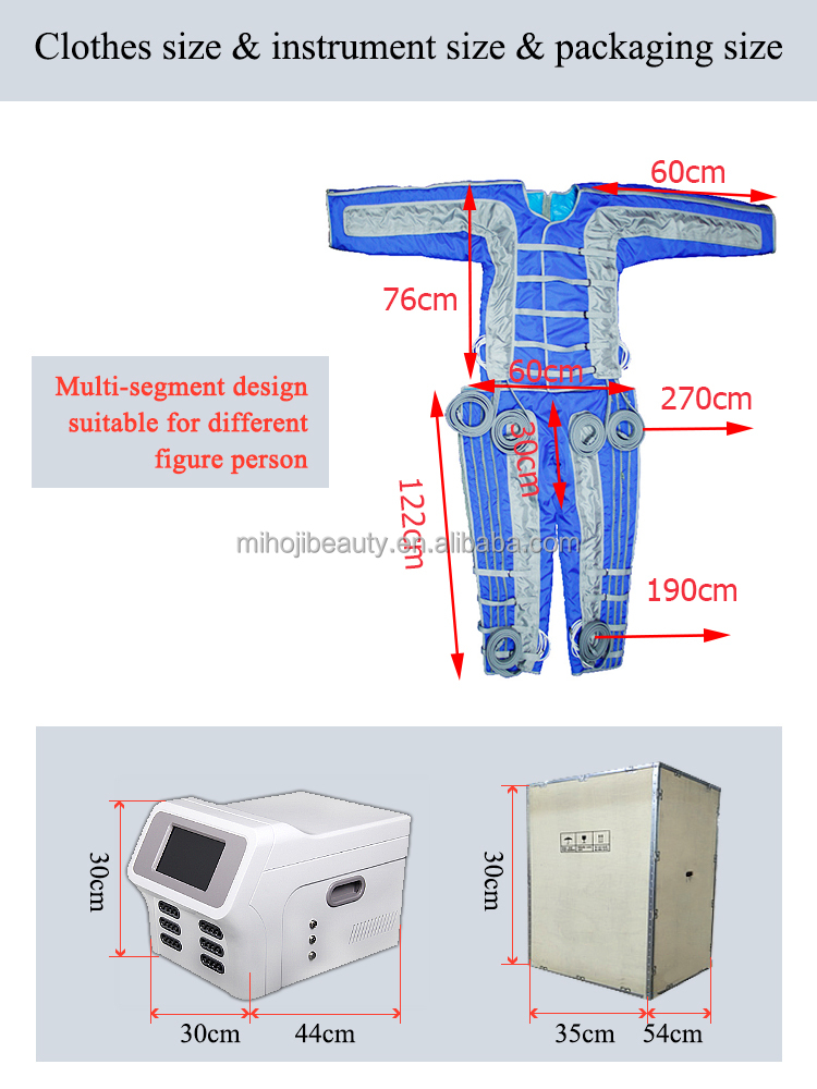 360mmHg Full Body Infrared Pressotherapy Machine 400W Power Consumption