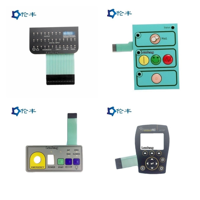 Matte Surface Waterproof Membrane Switch Keypad Graphic Overlay Panel