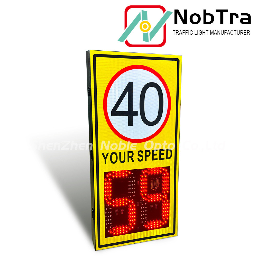 Red Green Display Digital Speed Limit Signs with 200 Meters Radar Detection Distance 12watt 15watt Power Consumption