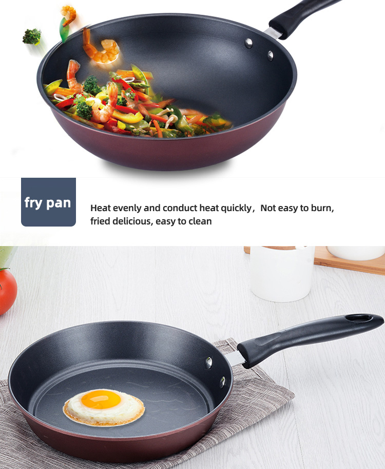 Non Stick Multifunctional Kitchen Cast Iron Cookware Set With Bakelite Handle