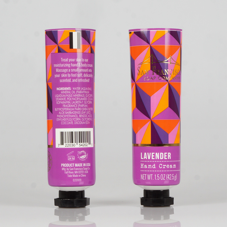 50ml Hand Cream Sun Blocking Plastic Squeeze Cosmetic Soft Tube With Flip Top Cap