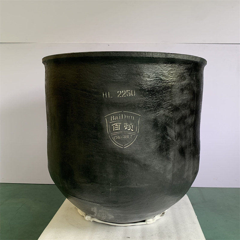 Metal Melting Silicon Carbide Graphite Crucible Round Low Slag Adherence