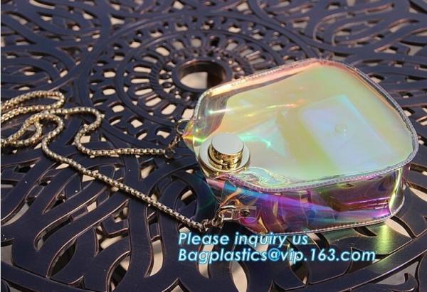 fashion ladies college girl summer beach jelly clear PVC handbag shoulder chain