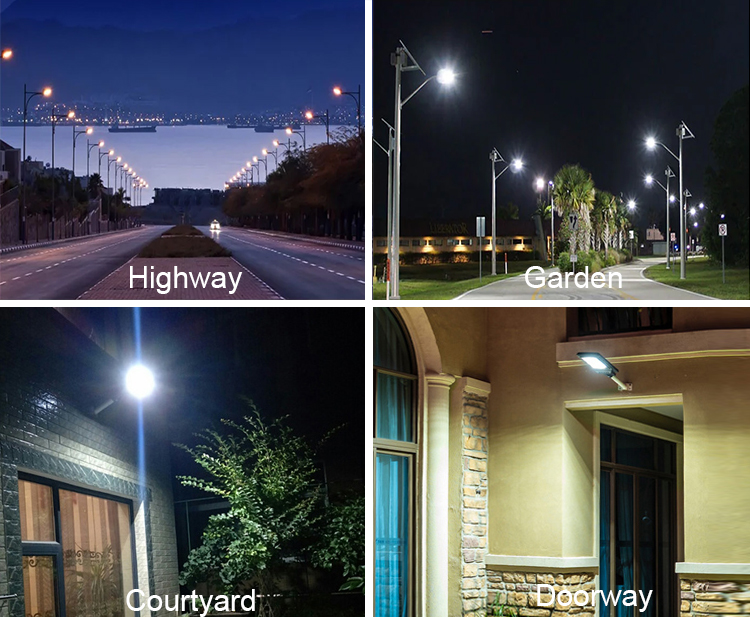 ABS 110lm/W All In One Solar Powered LED Street Lights 2835SMD Chip