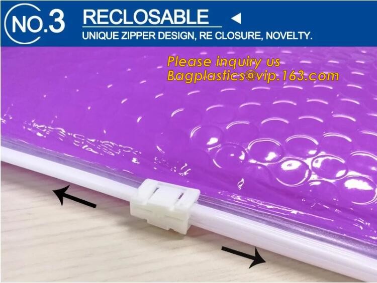 Custom Bubble Zip lockkk Packaging Bag Slider Padded Bag,Anti Shock Plastic PE Material Mailer Zip Lock Padded Bag /Slider