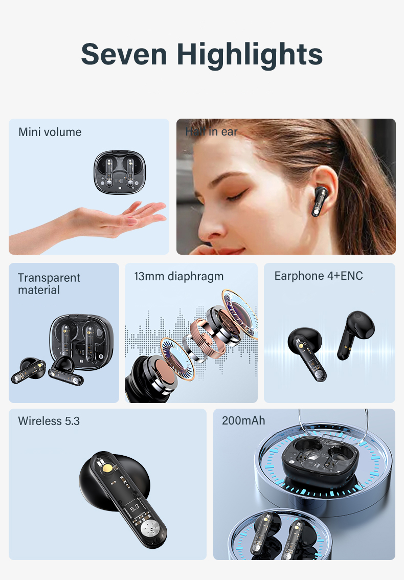 Sports and Gaming Noise Cancelling True Wireless Earbuds with Type C Charging