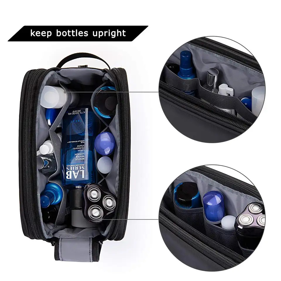 Travel Toiletry Organizer Dopp Kit Water-resistant Shaving Bag Shockproof protective &Storgae Toiletry Bag for Men
