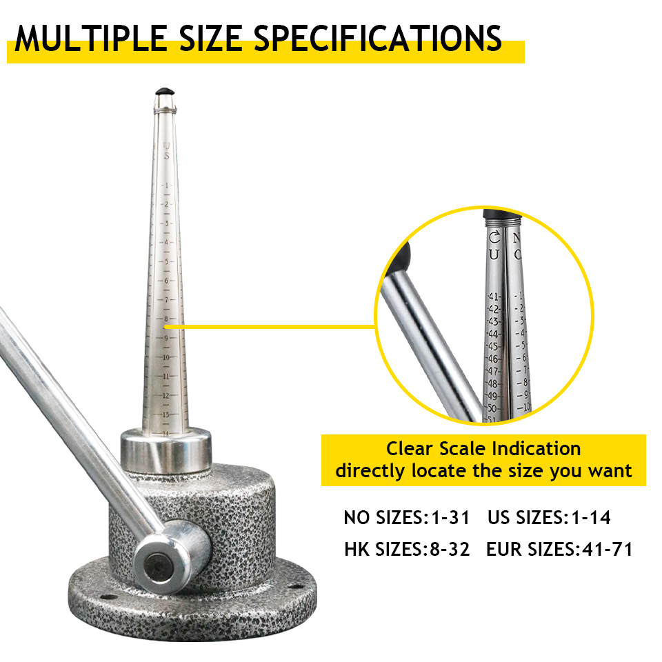 5KG Ring Stretcher And Reducer With US/JP/HK/EUR Size 1-14 Jewelry Repair