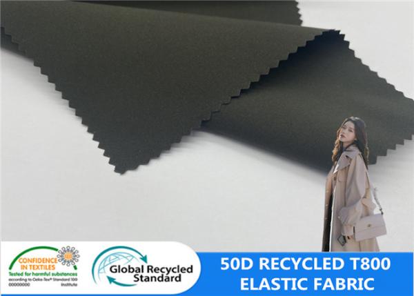 50D 100% Recycled Plastic Bottle Fabric T800 Polyester Stretch Windbreaker