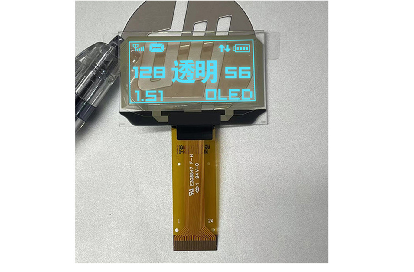1.5 Inch Transparent Oled Display, 128x64 Resolution, 12 PINS 3/4 SPI I2C Interface