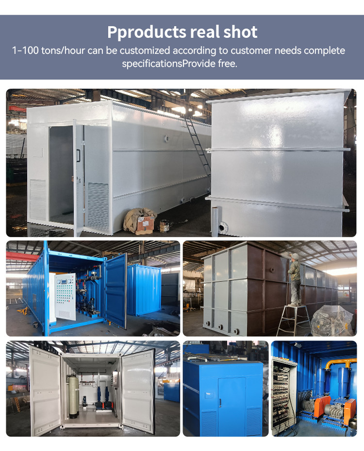 5-40C Temperature Range Sewage Treatment Plant Square Modular Design 220V/380V Power Supply