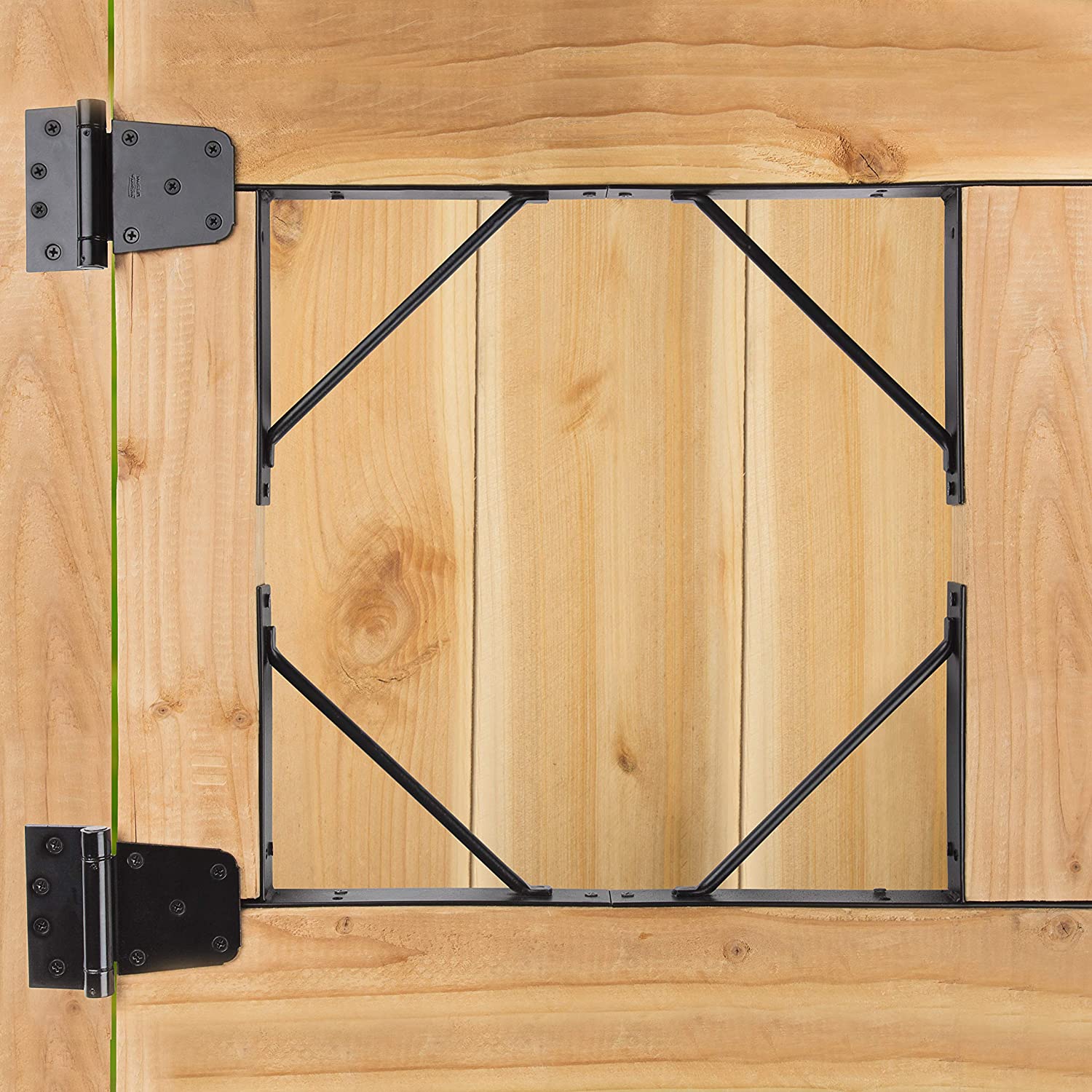 No-Sag EasyGate Bracket Kit Strong Corner Brace and Hinge for Iron Gate Customized