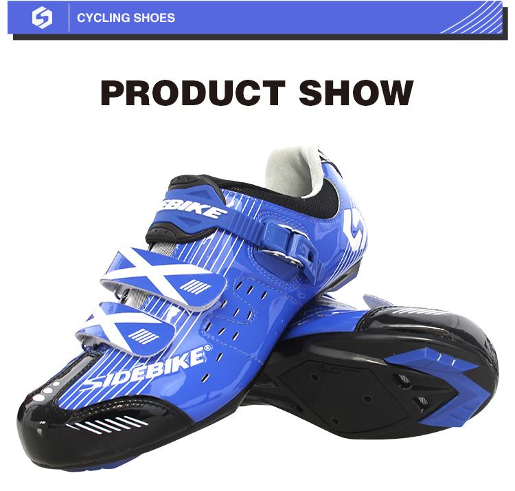 Blue SPD Indoor Cycling Shoes , Inside SPD Bicycle Shoes Water Resistant