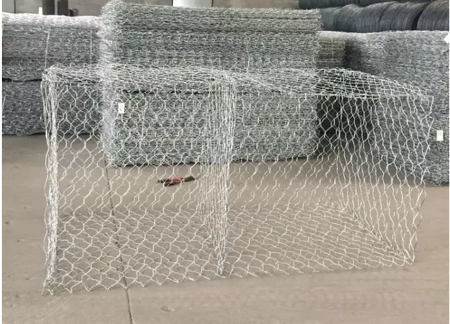 4x2x0.3 Hexagonal Hole Galfan Gabion Box Znal Coated Iron Wire Mesh Retaining Wall