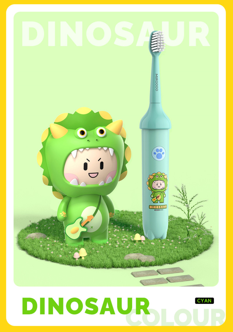 Sonic Electric Toothbrush Cartoon Smart Children Toothbrushes For 3-15 Year Old Kids