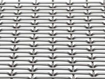 Hard mesh with one weft wire.