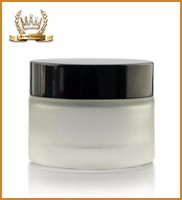 60g Frosted Cream Glass Jars Plastic Cap Eco Friendly For Cosmetic