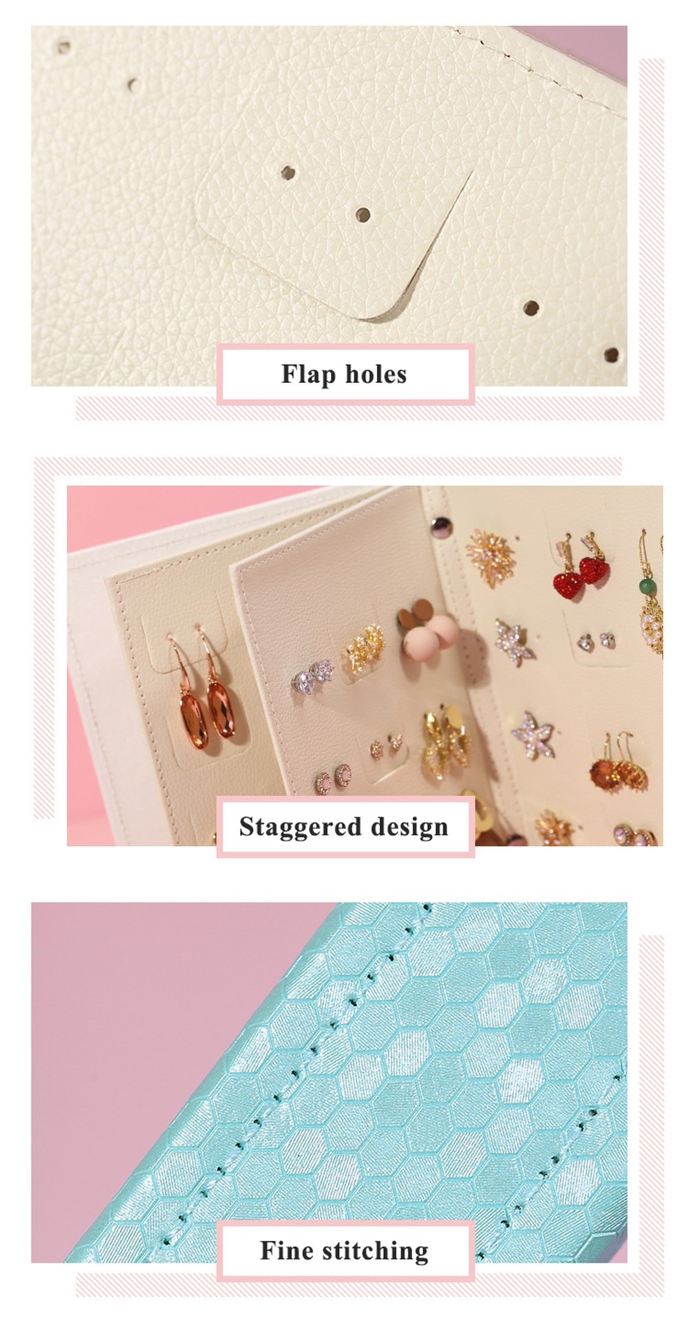 19*14*4.5cm Portable Travel Jewelry Case