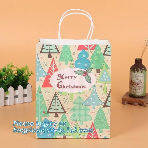 Luxury paper bags with handles Different Sizes,250gsm art paper shopping carrier bag custom printing with handle rope