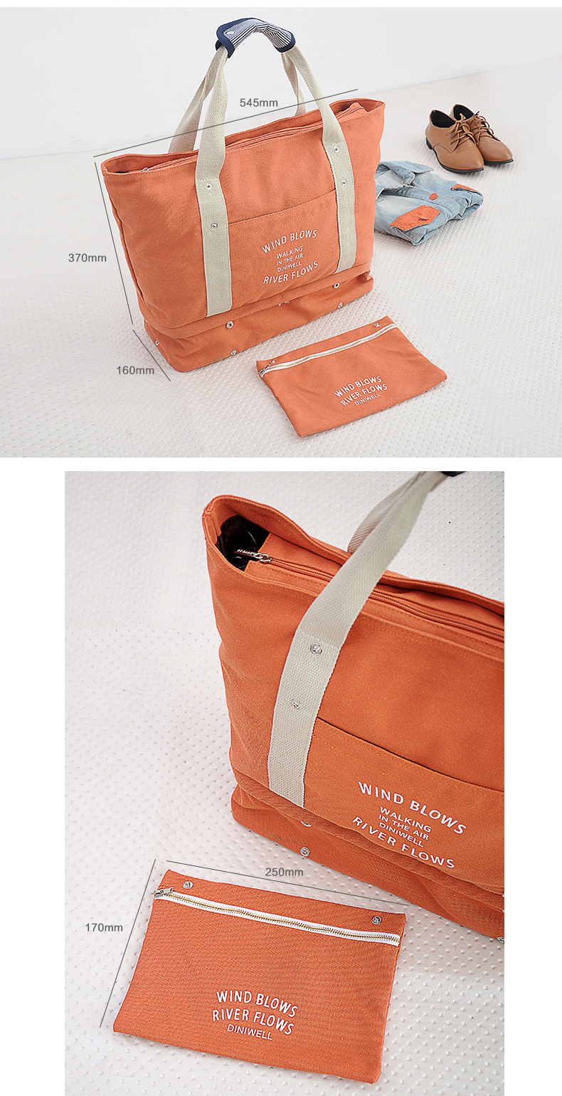 Colorful Foldable Travel Bag With Letter Pattern Printing 54 . 5 * 37 * 16CM