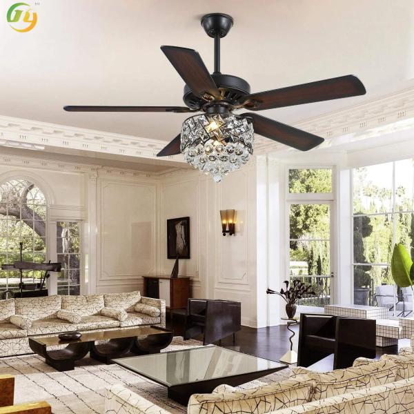 American Style Ceiling Fan With Light Five-leaf Industrial Style 110V Ceiling
