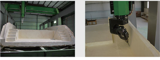 CNC Wood Mold Glass Fiber Substitute Five Axis Machine