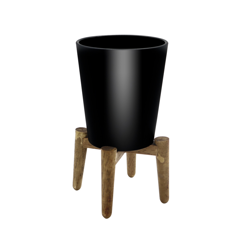 Retro Rubber wooden plant stand -Hight quality wooden planter