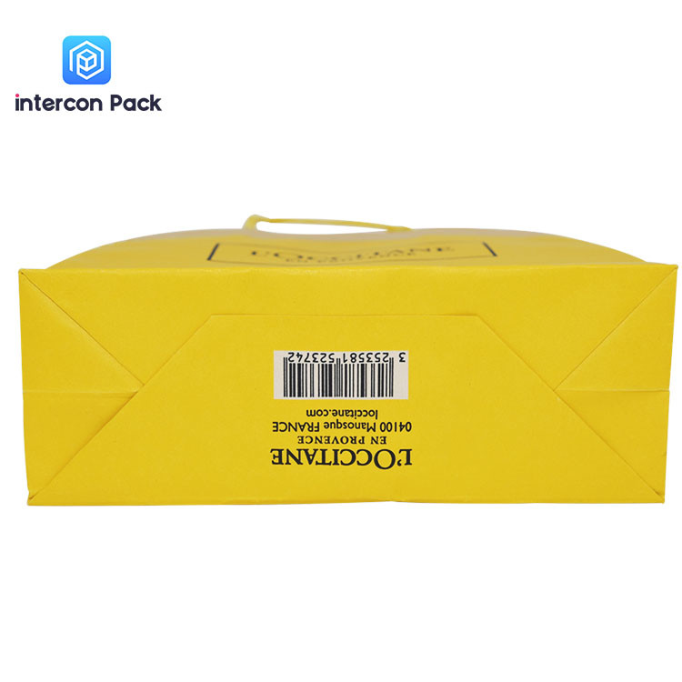 Biodegradable Kraft Food Paper Bag With Handle 7.68x7.4x2.83 Inch