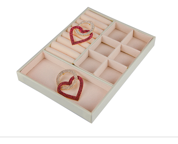 PU Leather Jewelry Storage Case Jewellery Travel Organiser Packaging For Earrings Necklace Rings Storage