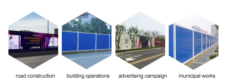 Corrugated Construction Site Steel Hoarding Temporary Fence
