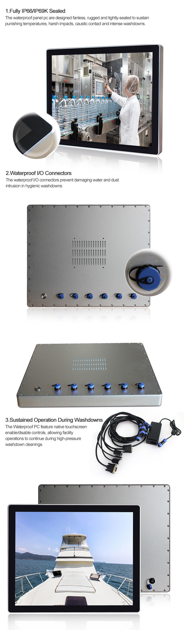 Outdoor Waterproof 19 Inch Touch Screen Embedded Industrial Panel PC High Brightness