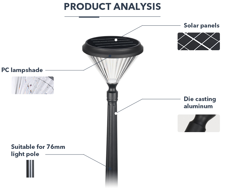 Diamond Shape Solar Power Garden Lights High Lumin Outdoor For Landscape Decorative