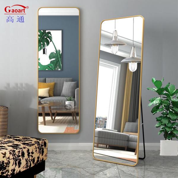 Modern Stylish Design Style Floor Standing Large Size Long Gold Dressing Mirror
