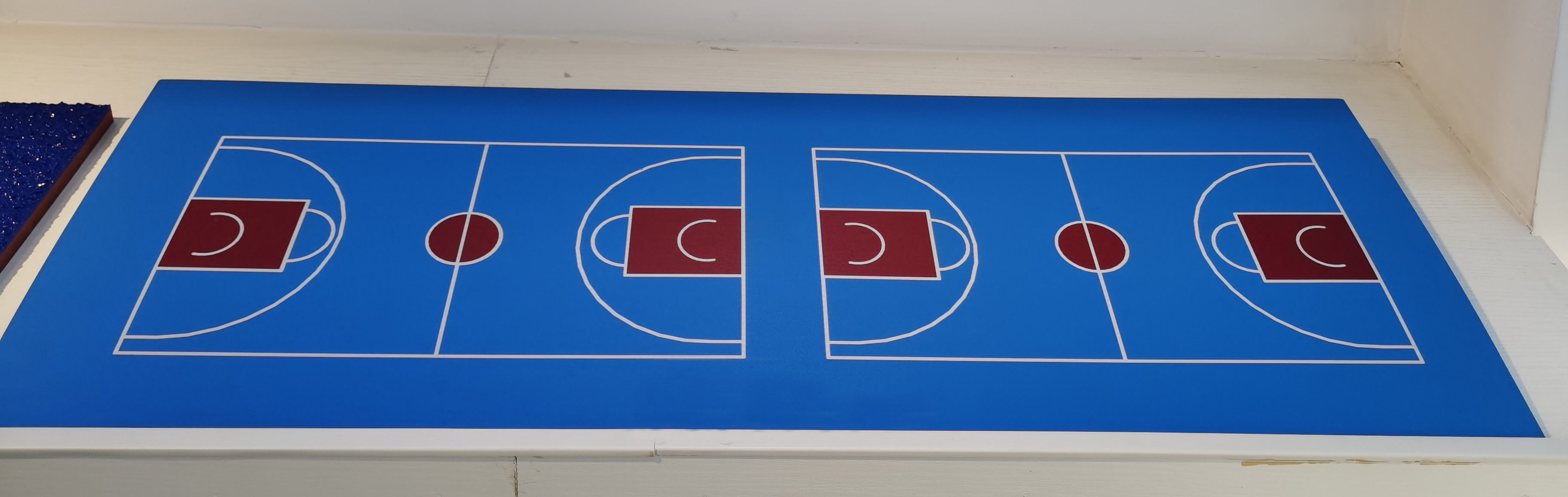 Harmless Odorless Silicon PU Flooring Anti Slip Sport Flooring Red