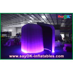 Inflatable Photo Booth Enclosure Customized Lighting Round Inflatable Photo