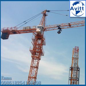 QTZ80 60m Boom Top Slewing Tower Crane 6 Tons Load With 2.8m Zoomlion Mast